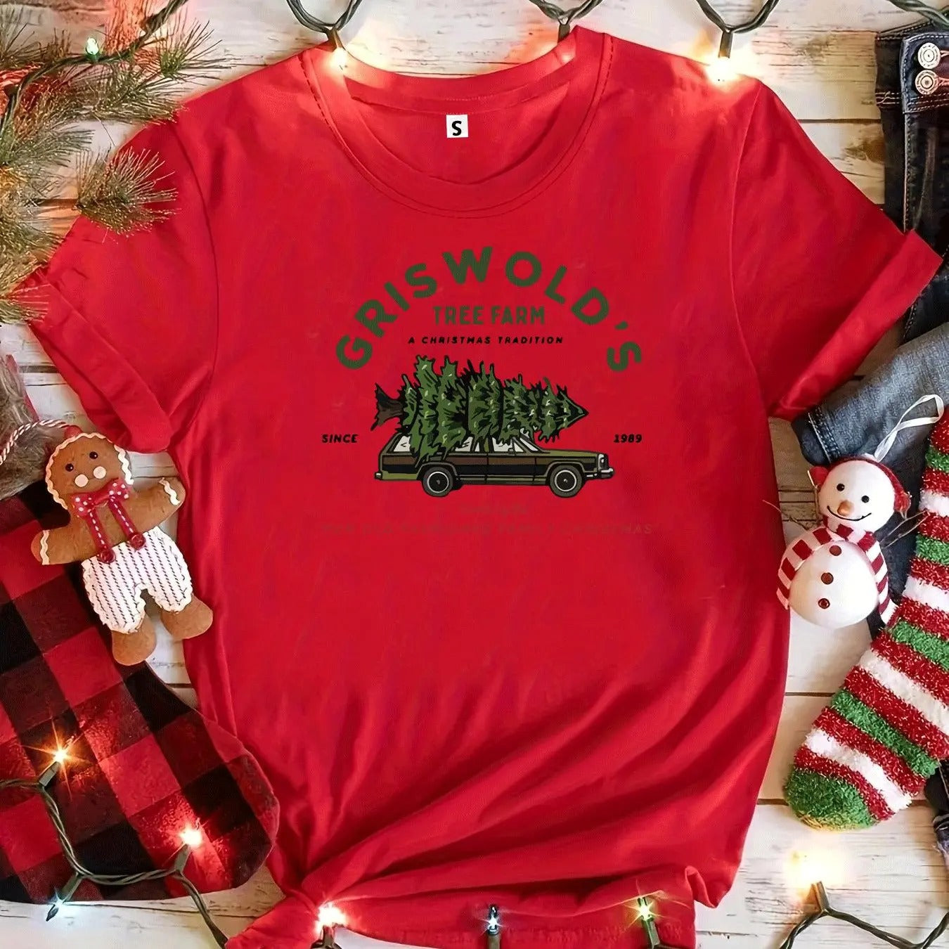 Women's Christmas Themed Round Neck Graphic Tee, Casual Short Sleeve T-shirt for Daily Wear, Ladies Clothes for All...
