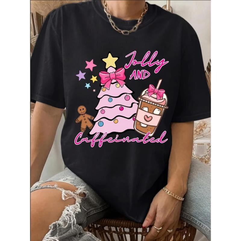 Women's Coffee Cup Christmas Tree T-Shirt