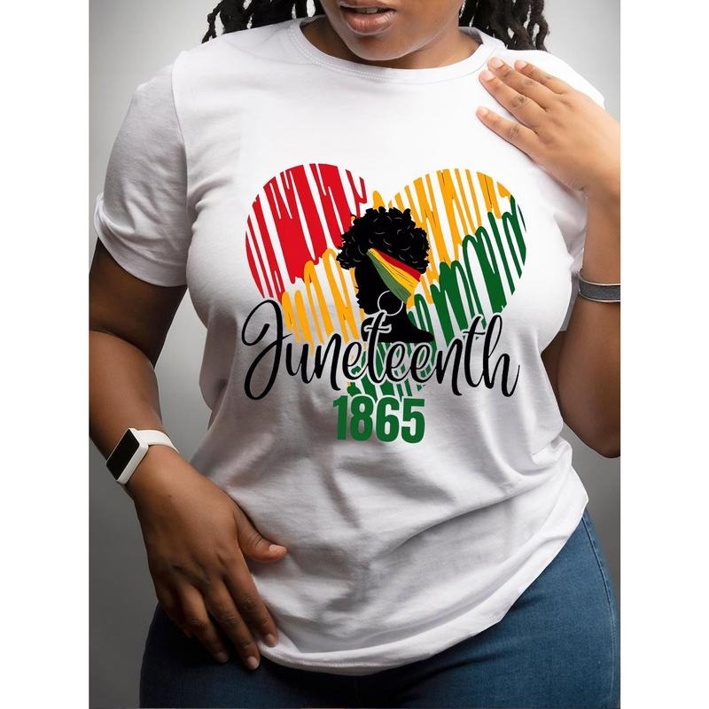 Women's Colorblock Heart Print T-Shirt