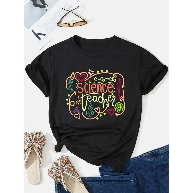 Women's Comfortable Polyester T-Shirt with Floral Print