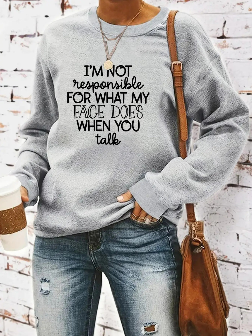 Women's Crew Neck Sweatshirt, Casual Long Sleeve Pullover for Spring, Women's Top for Daily Wear T-Shirts, Hoodie