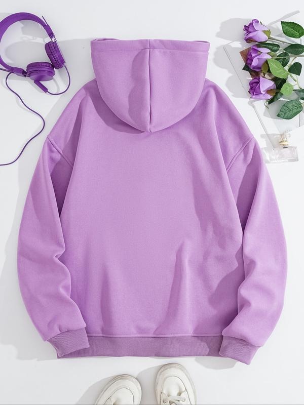 Women's Cute Dog Print Fleece Hoodie with Front Pocket, Comfortable Winter Pullover, Casual Sweatshirt, Fall & Winter...