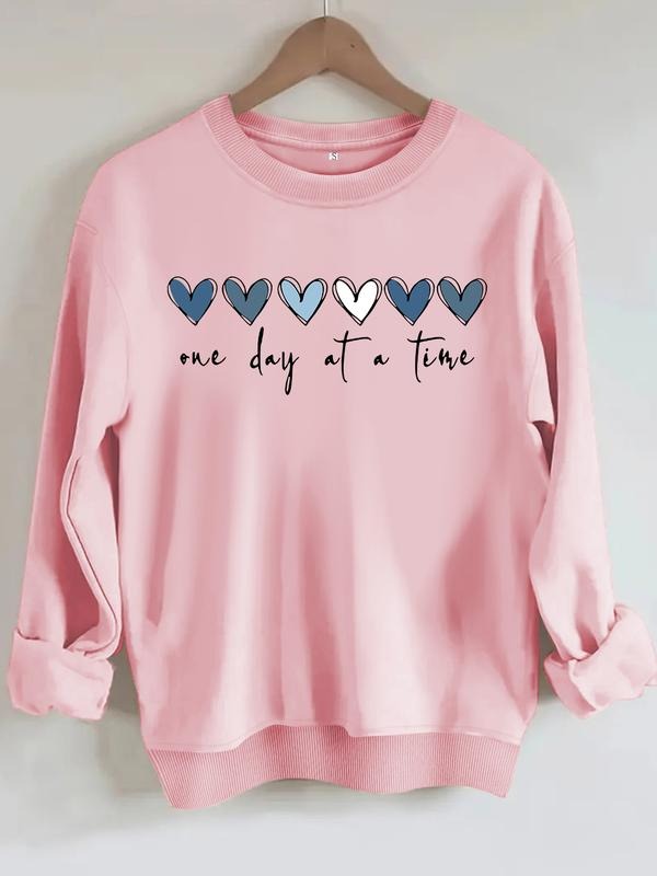 Women's Daily Goodness Love Print Sweatshirt, Graduation Long Sleeve Top, Back-To-School, Teacher Clothing, Fall & Winter...
