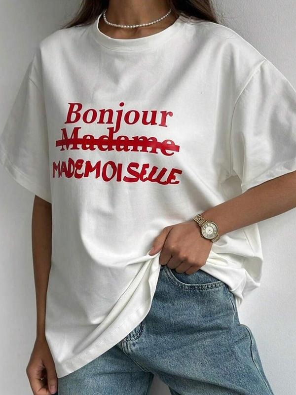 Women's Fashionable Casual Printed Short Sleeve T-Shirt, Fitted Design for Summer Comfort, Essential Everyday Wear...
