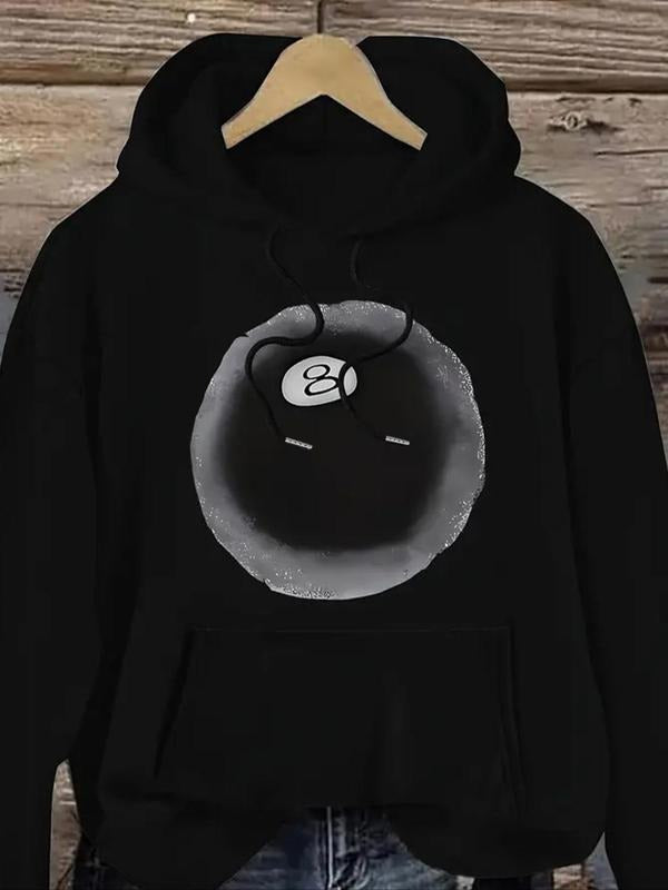 Women's Figure & Geometric Print Drawstring Hoodie, Fashion Casual Long Sleeve Hooded Sweatshirt for Daily Holiday...