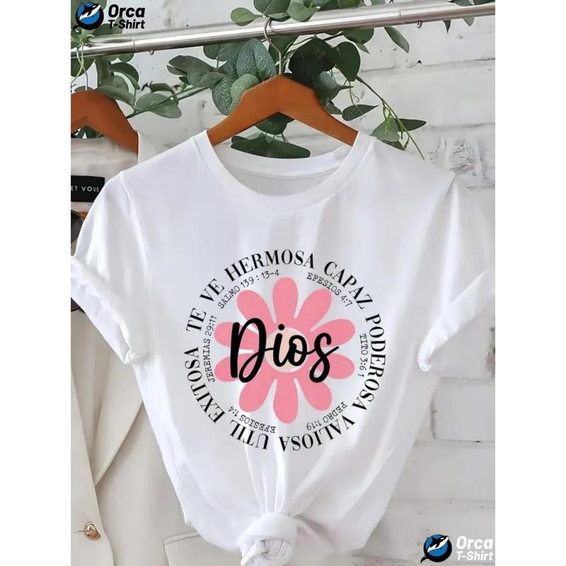 Women's Floral & Geometric Print T-Shirt