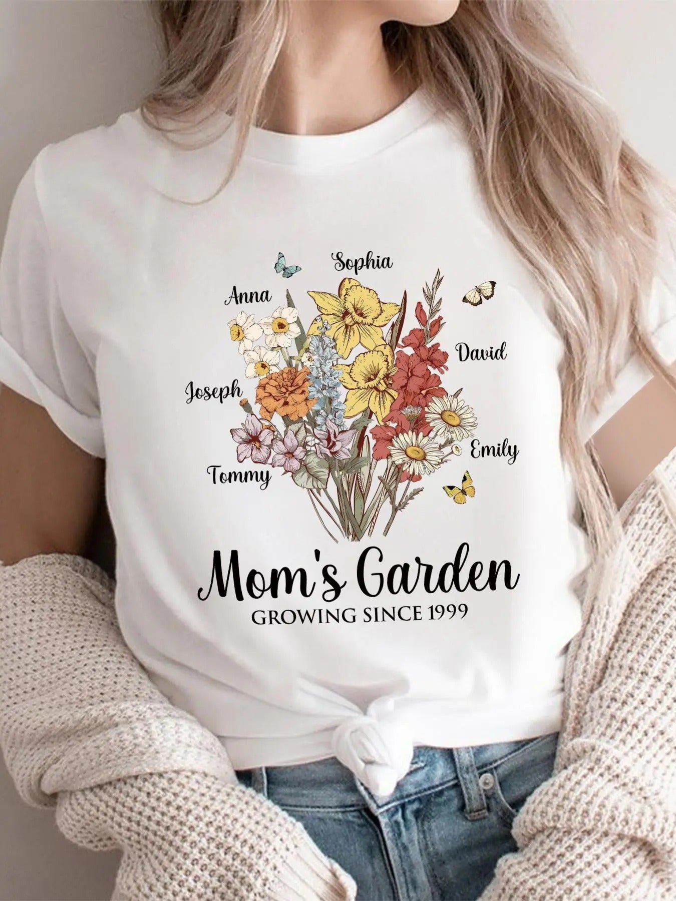 Women's Floral & Letter Print Round Neck Tee, Casual Short Sleeve T-shirt for Summer, Ladies Clothes for Daily Wear...