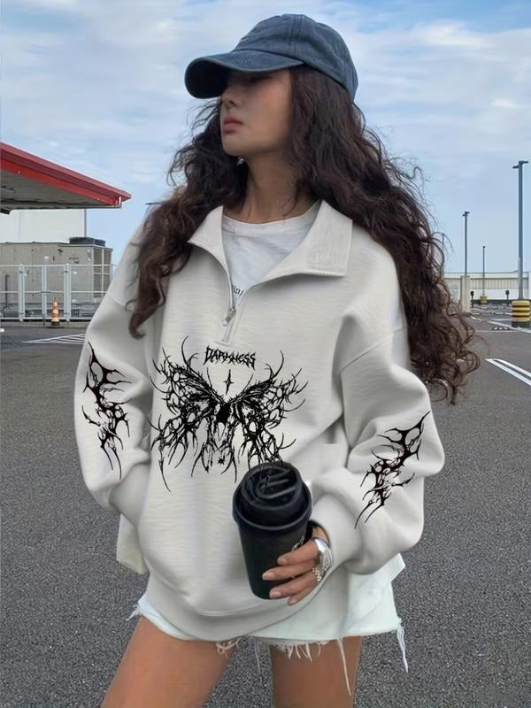 Women's Floral Hooded Sweatshirt, Casual Loose-Fit Design, Thicken Fabric for Fall & Winter, Trendy Campus Style style 02...