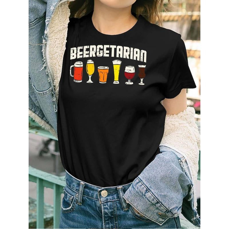 Women's Funny Beergetarian Beer Lover Pun T-Shirt