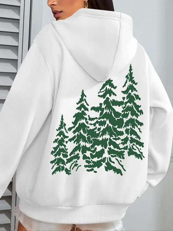 Women's Geometric Print Drawstring Hoodie, Casual Long Sleeve Hooded Sweatshirt for Daily Wear, Ladies Clothes for All...