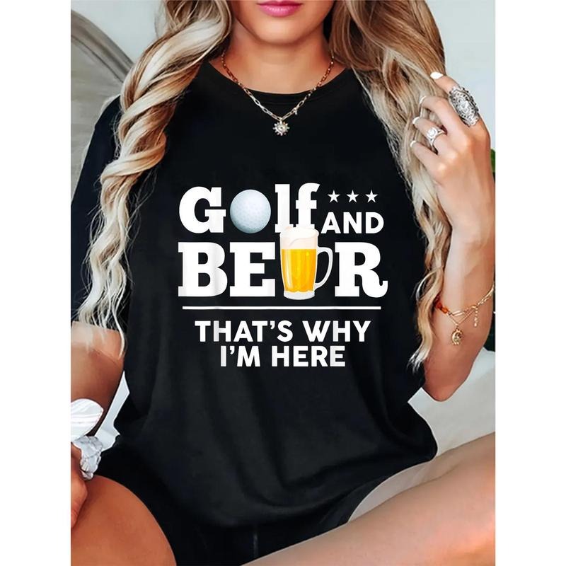 Women's Golf and Beer Graphic T-Shirt
