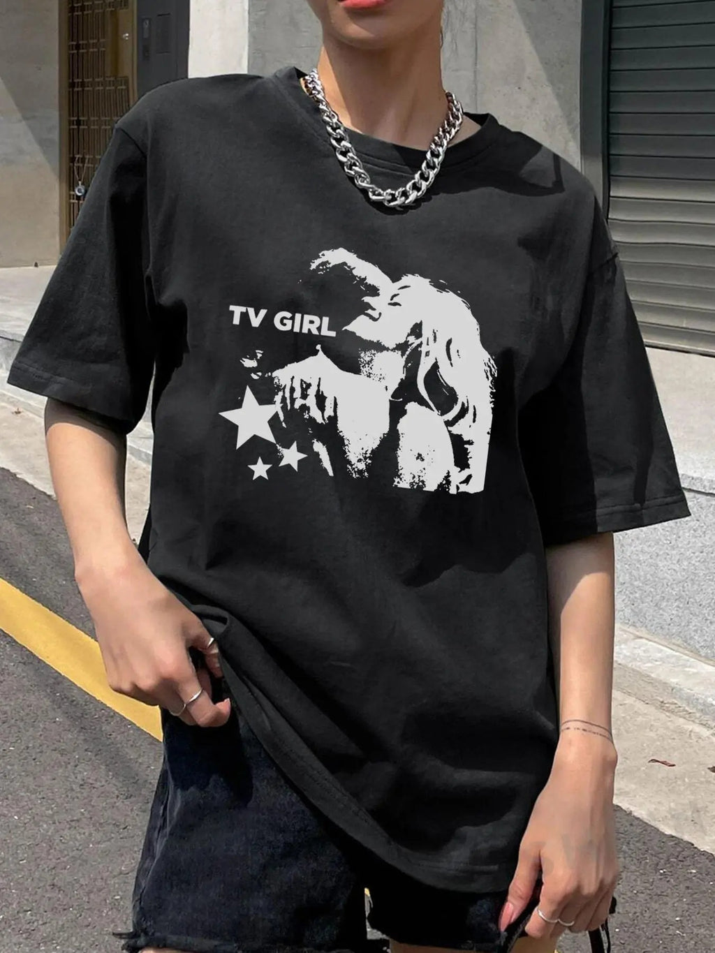 Women's Graphic Print Round Neck Tee, Vintage Trendy Casual Short Sleeve T-shirt for Daily Wear, Ladies Summer Clothing...