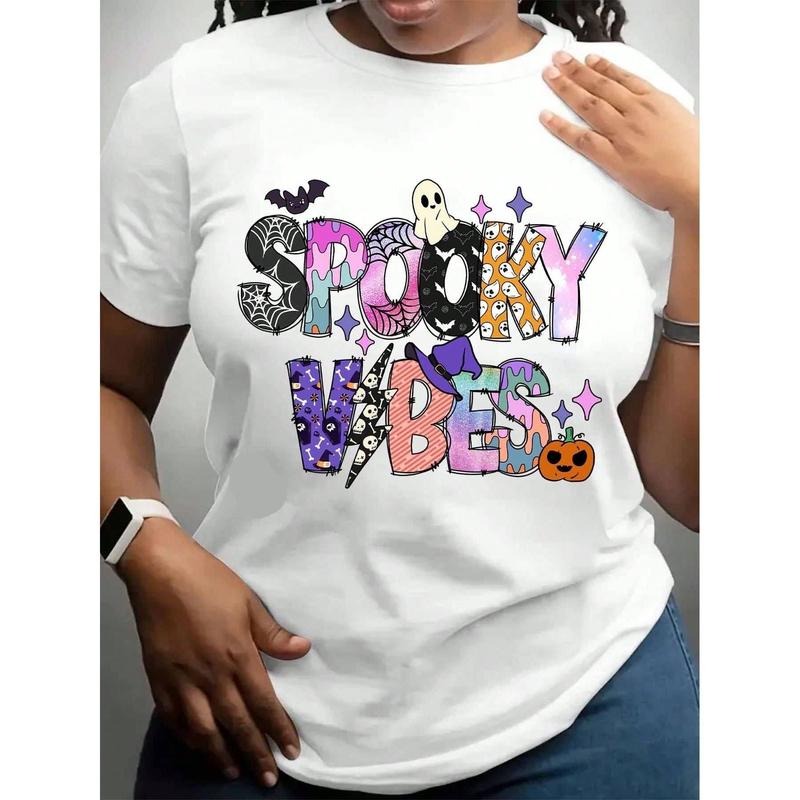 Women's Halloween Cute Graphic Print T-Shirt