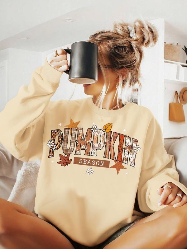 Women's Halloween Print Sweatshirt, Round Neck Casual Top, Fall & Winter Thick Fabric, Fashionable Ladies Clothing...