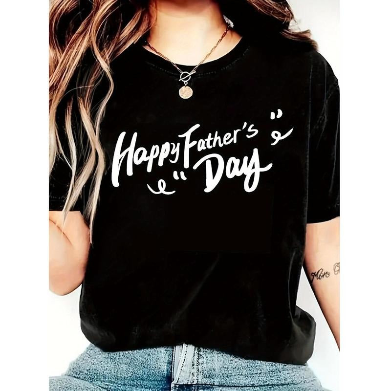 Women's Happy Father's Day Graphic T-Shirt