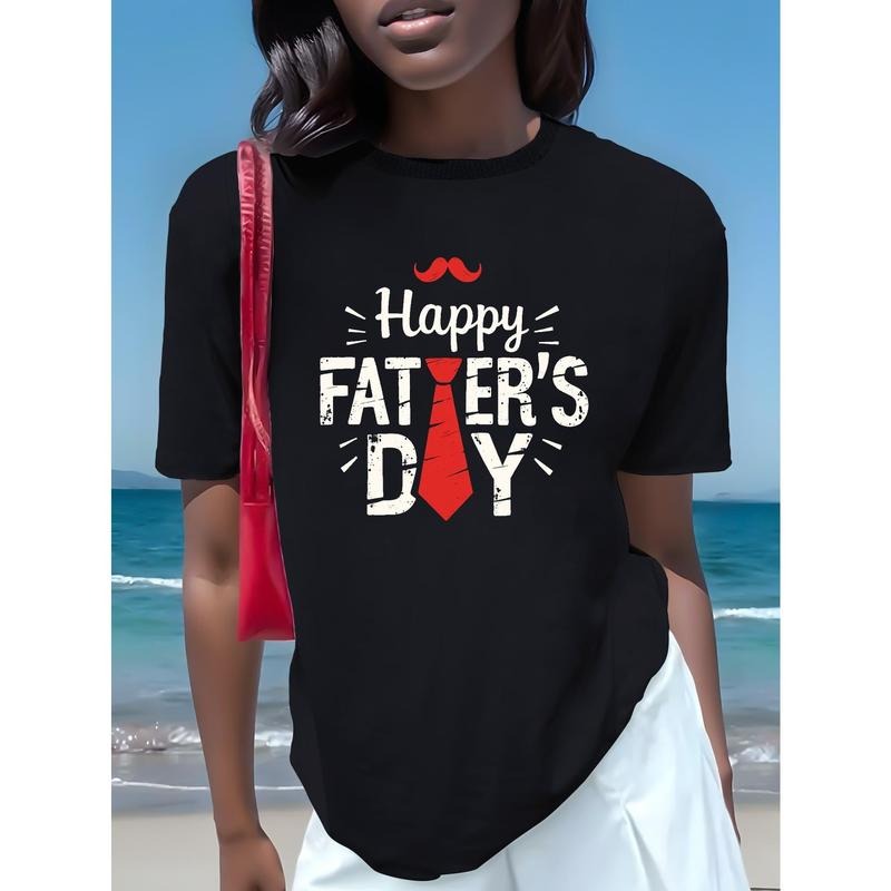 Women's Happy Father's Day Graphic T-Shirt