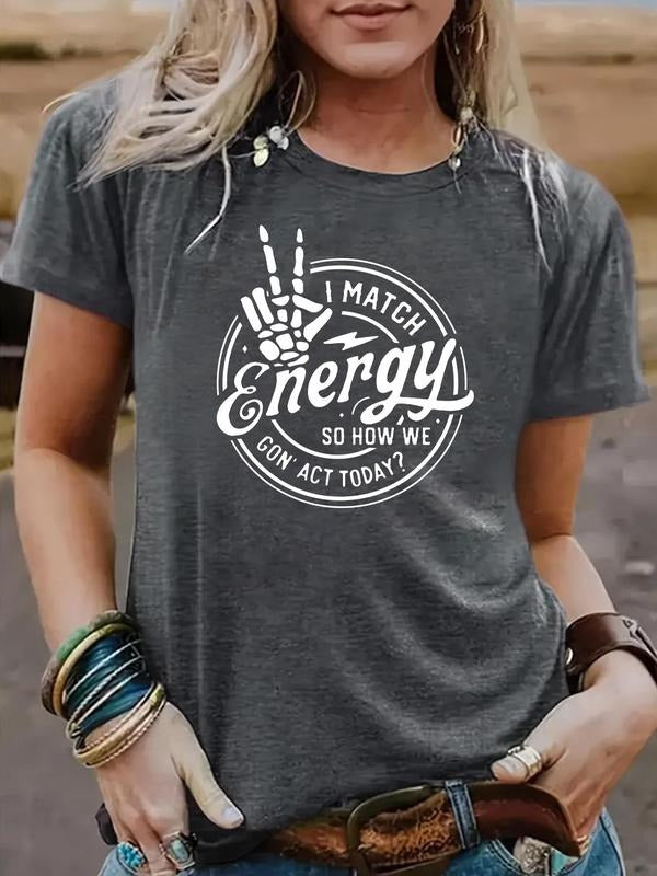 Women's Hippie Peace Sign Print Round Neck Tee, Vintage Trendy Casual Short Sleeve T-shirt for Daily Wear, Ladies Summer...