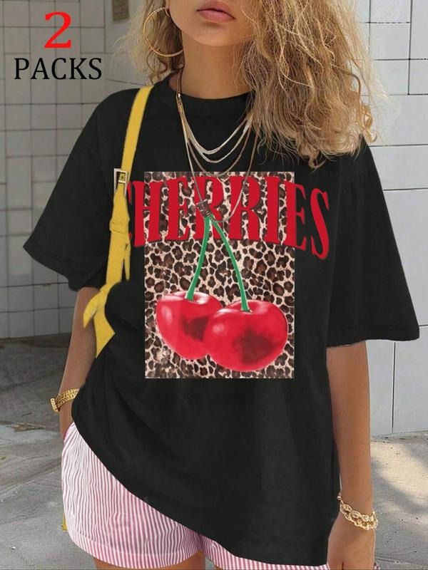 Women's I Match Energy Print Round Neck Tee Top, Loose-Fitting Casual Comfort T-Shirt for Summer, Stylish Back to School...
