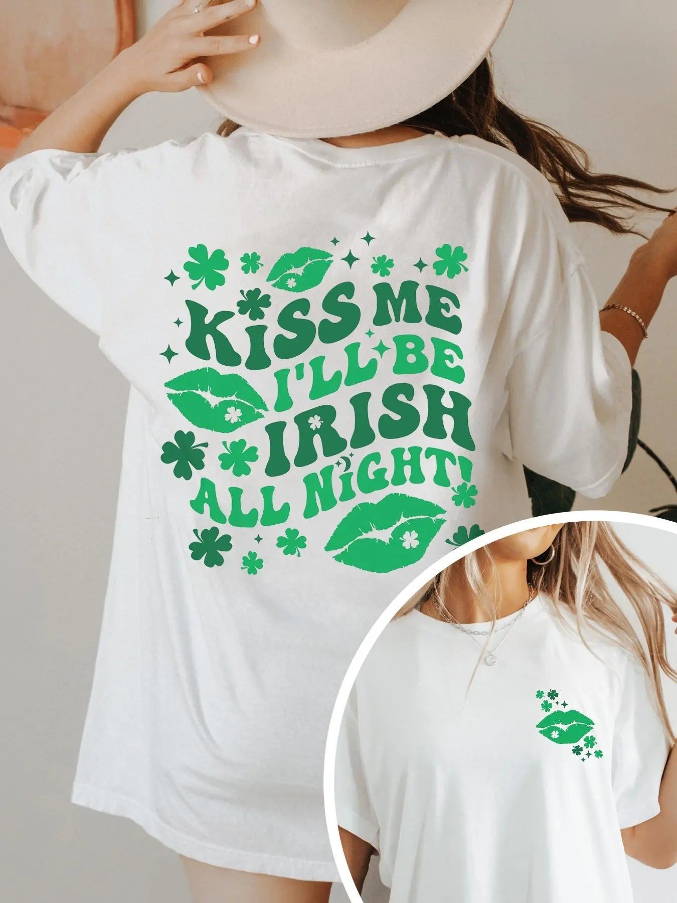 Women's Irish Letter Print Round Neck Tee, St. Patrick's Day Shirt, Casual Short Sleeve Crew Neck T-Shirt for Summer,...