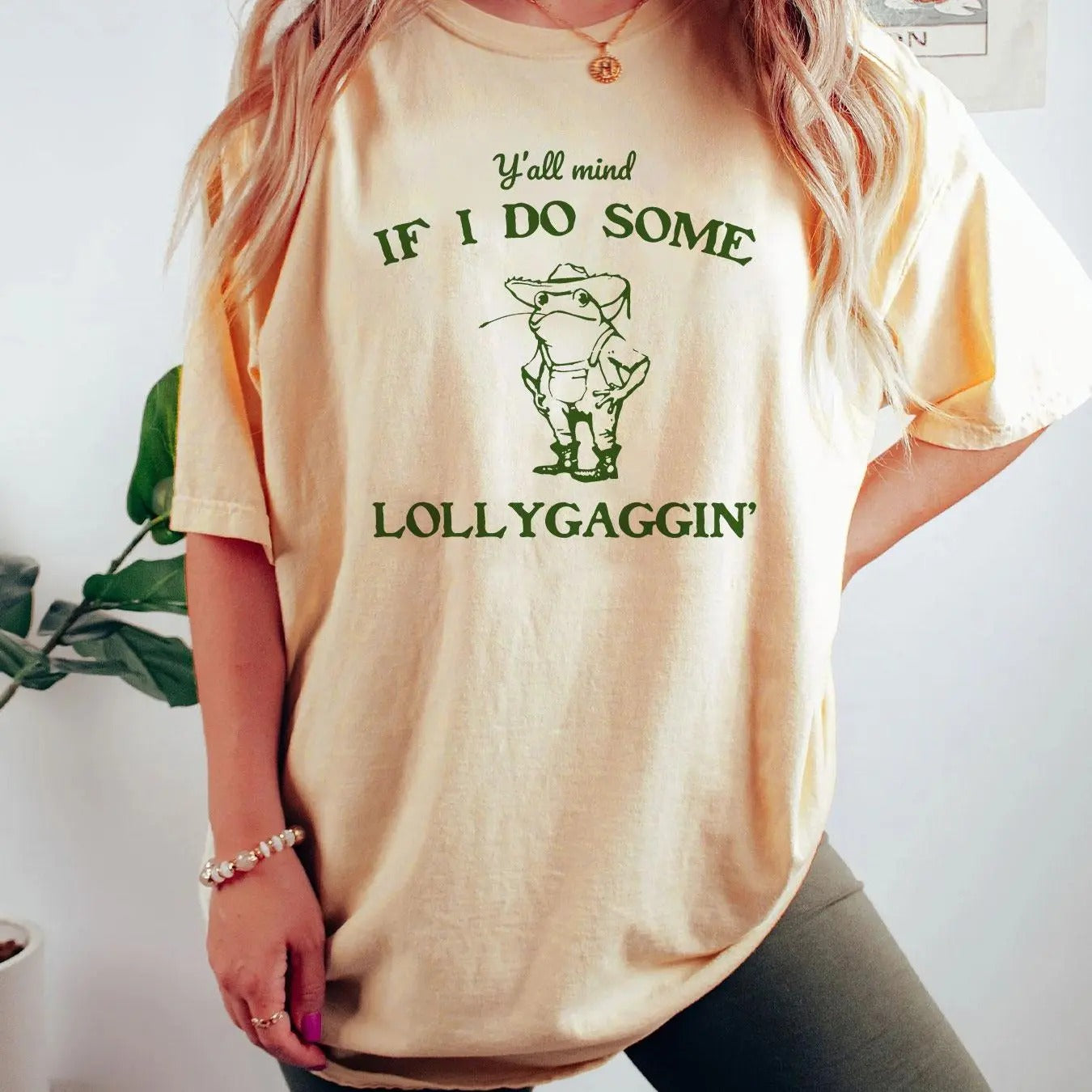 Women's Letter & Frog Print Drop Shoulder Round Neck Tee, Casual Half Sleeve T-shirt for Summer, Fashion Women's Top for...