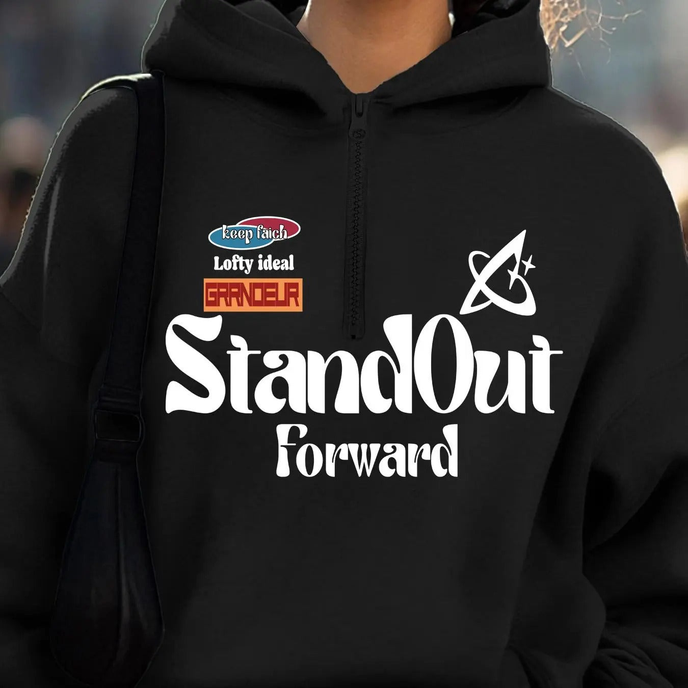 Women's Letter & Graphic Print Drop Shoulder Thermal Lined Hoodie, Fashion Casual Zipper Hooded Sweatshirt for Daily...