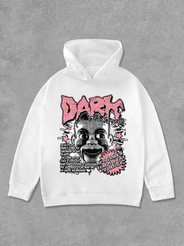 Women's Letter & Graphic Print Hoodie, Fashion Casual Long Sleeve Hooded Sweatshirt for Daily Holiday Outdoor Wear, Women...