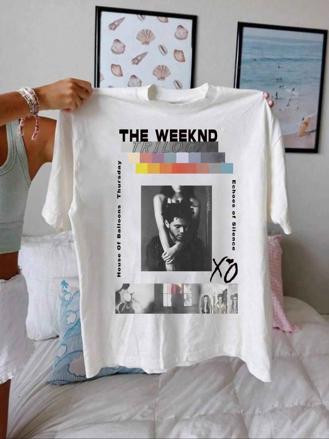 Women's Letter & Graphic Print Round Neck Tee, Casual Short Sleeve T-shirt for Daily Wear, Ladies Summer Hoodie, Sweatshirt