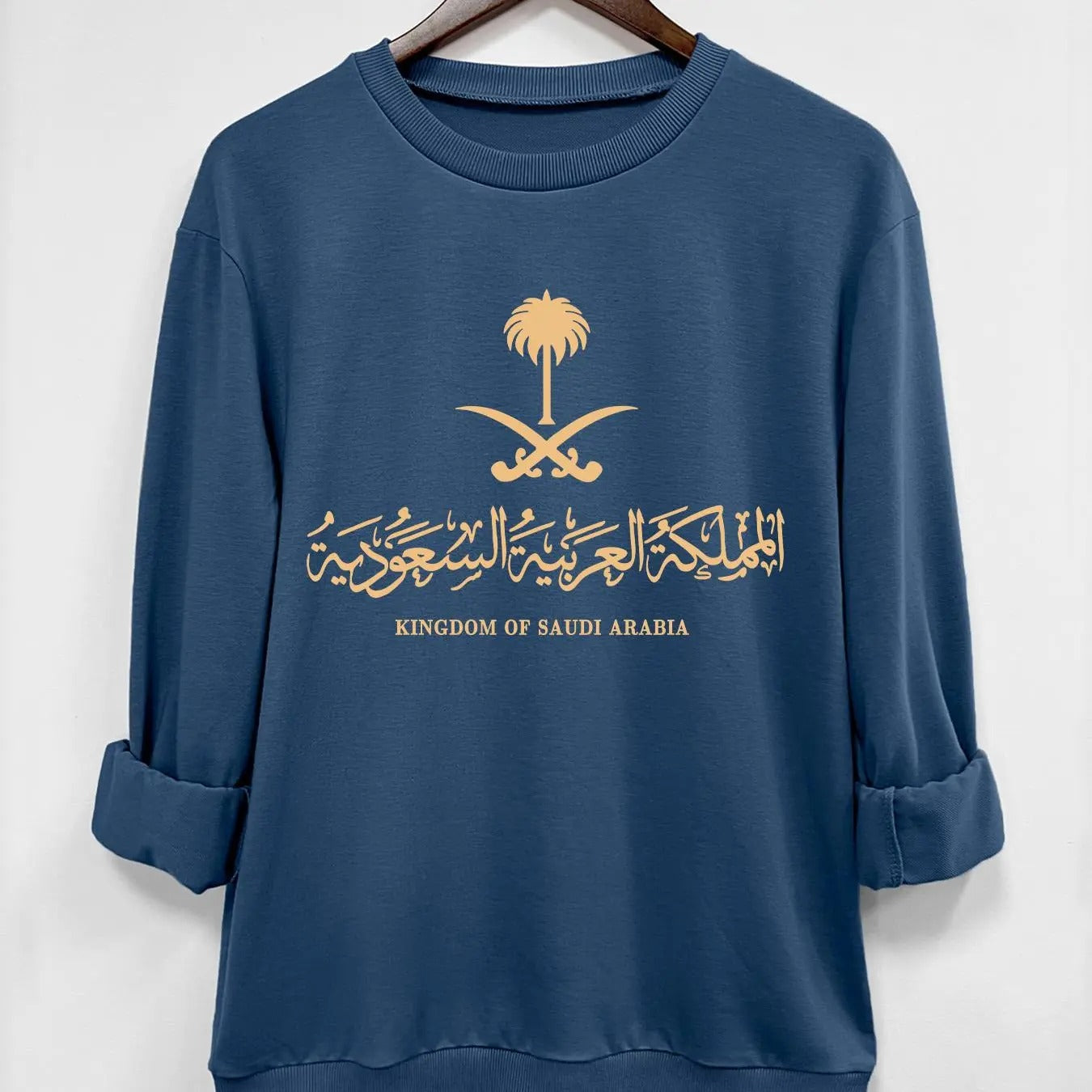 Women's Letter & Palm Tree Print Drop Shoulder Sweatshirt, Casual Long Sleeve Round Neck Pullover for Fall & Winter,...