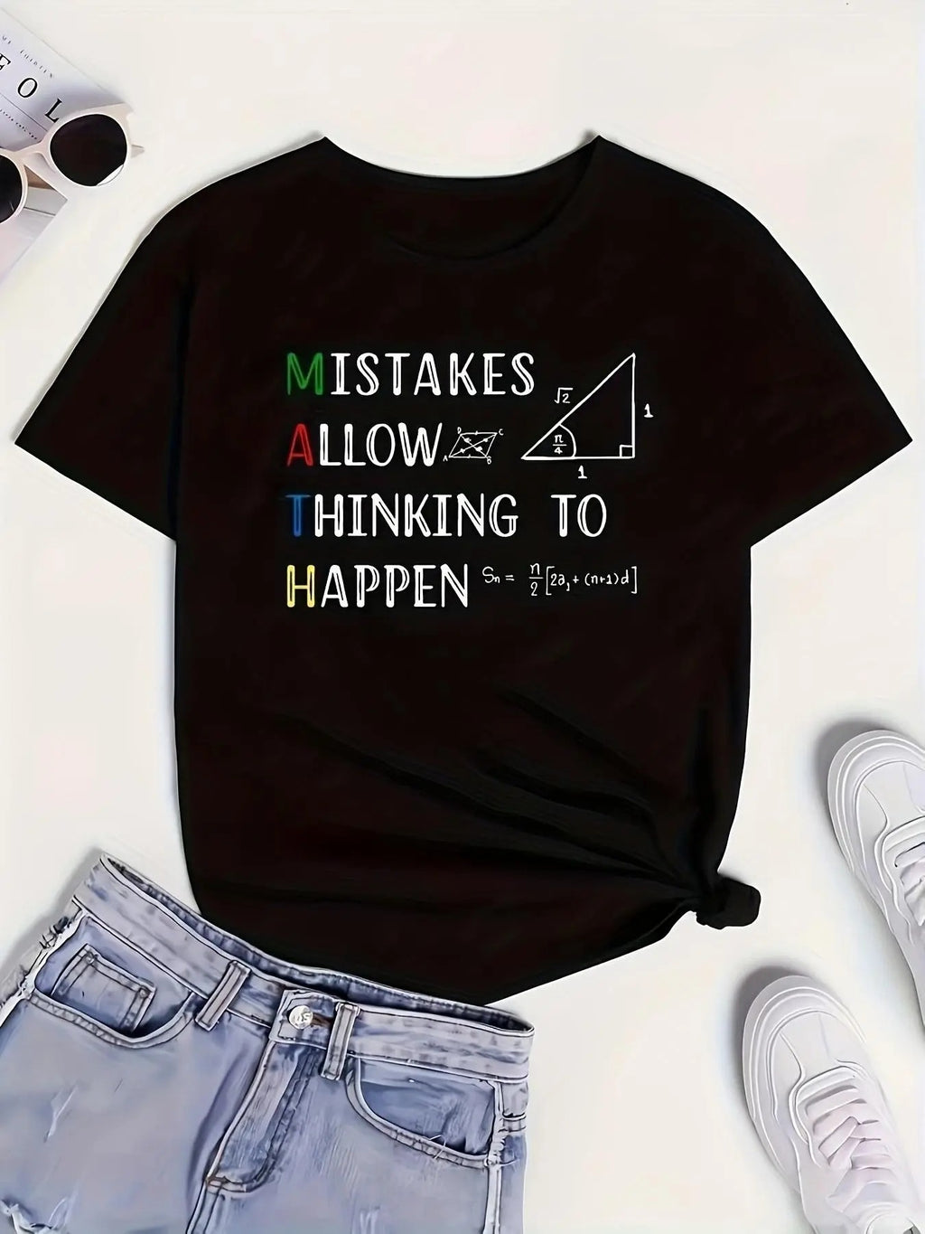 Women's Letter   Print Round Neck Tee, Trendy Casual Short Sleeve T-shirt for Daily Wear, Ladies Summer Wear Hoodie,...