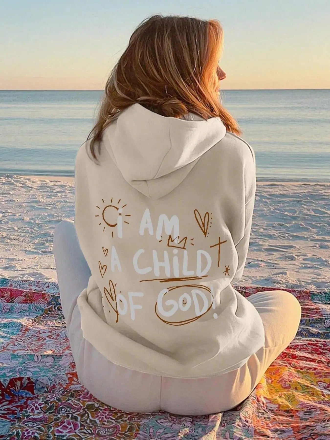 Women's Letter Graphic Drop Shoulder Hoodie, Fashion Casual Drawstring Pocket Hooded Sweatshirt for Daily Holiday Outdoor...