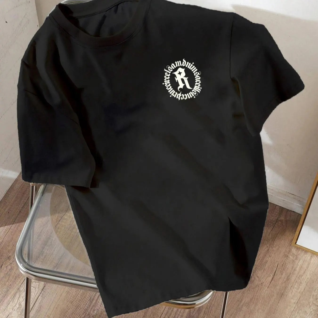 Women's Letter Graphic Round Neck Tee, Casual Short Sleeve Crew Neck T-shirt for Daily Wear, Ladies Clothing for All...