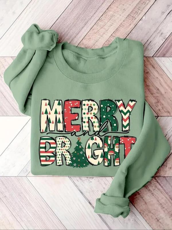 Women's Letter Print Crew Neck Pullover, Casual Long Sleeve Sweatshirt for Fall & Winter, Women's Clothes for Daily Wear...