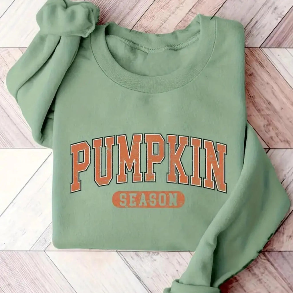 Women's Letter Print Crew Neck Pullover, Casual Long Sleeve Sweatshirt for Fall & Winter, Women's Clothes for Daily Wear...