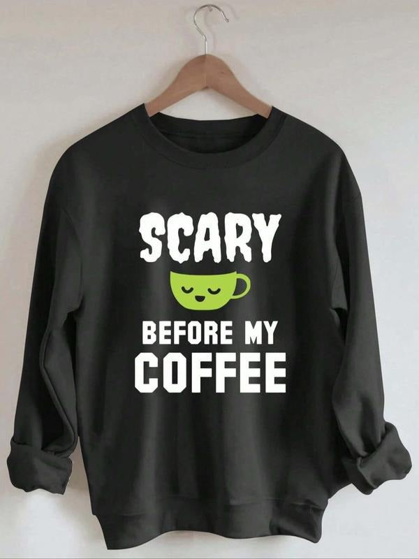 Women's Letter Print Crew Neck Sweatshirt, Casual Long Sleeve Pullover for Daily Wear, Ladies Clothes for All Seasons...
