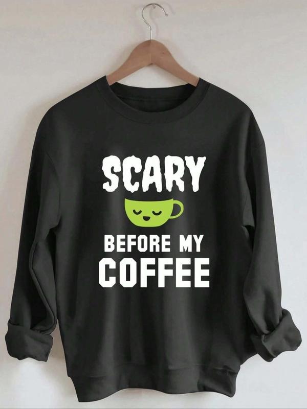 Women's Letter Print Crew Neck Sweatshirt, Casual Long Sleeve Pullover for Daily Wear, Ladies Clothes for All Seasons...