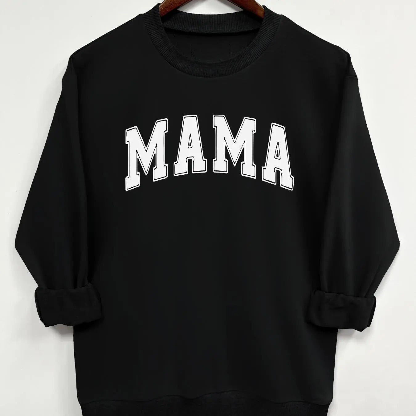 Women's Letter Print Crew Neck Sweatshirt, Casual Long Sleeve Pullover for Daily Wear, Ladies Clothing for All Seasons,...