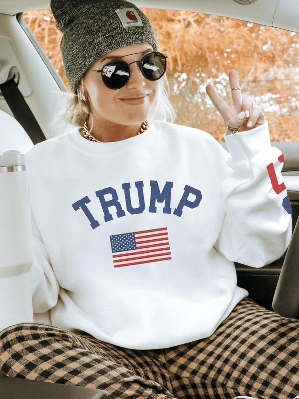 Women's Letter Print Crew Neck Sweatshirt, Casual Long Sleeve Pullover for Fall & Winter, Women's Clothes for Daily Wear...