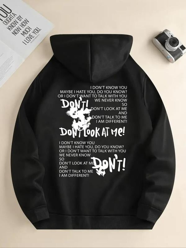 Women's Letter Print Drawstring Pocket Hoodie, Fashion Casual Hooded Sweatshirt for Daily Holiday Outdoor Wear, Women...