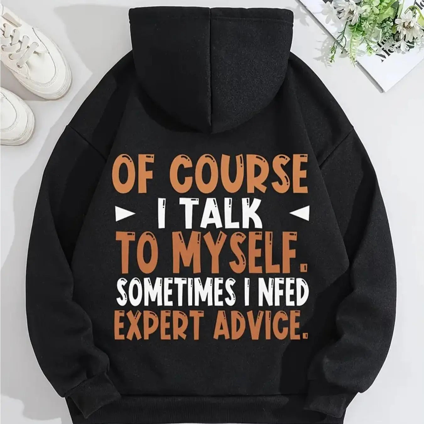 Women's Letter Print Drop Shoulder Hoodie, Fashion Casual Drawstring Pocket Hooded Sweatshirt for Daily Holiday Outdoor...