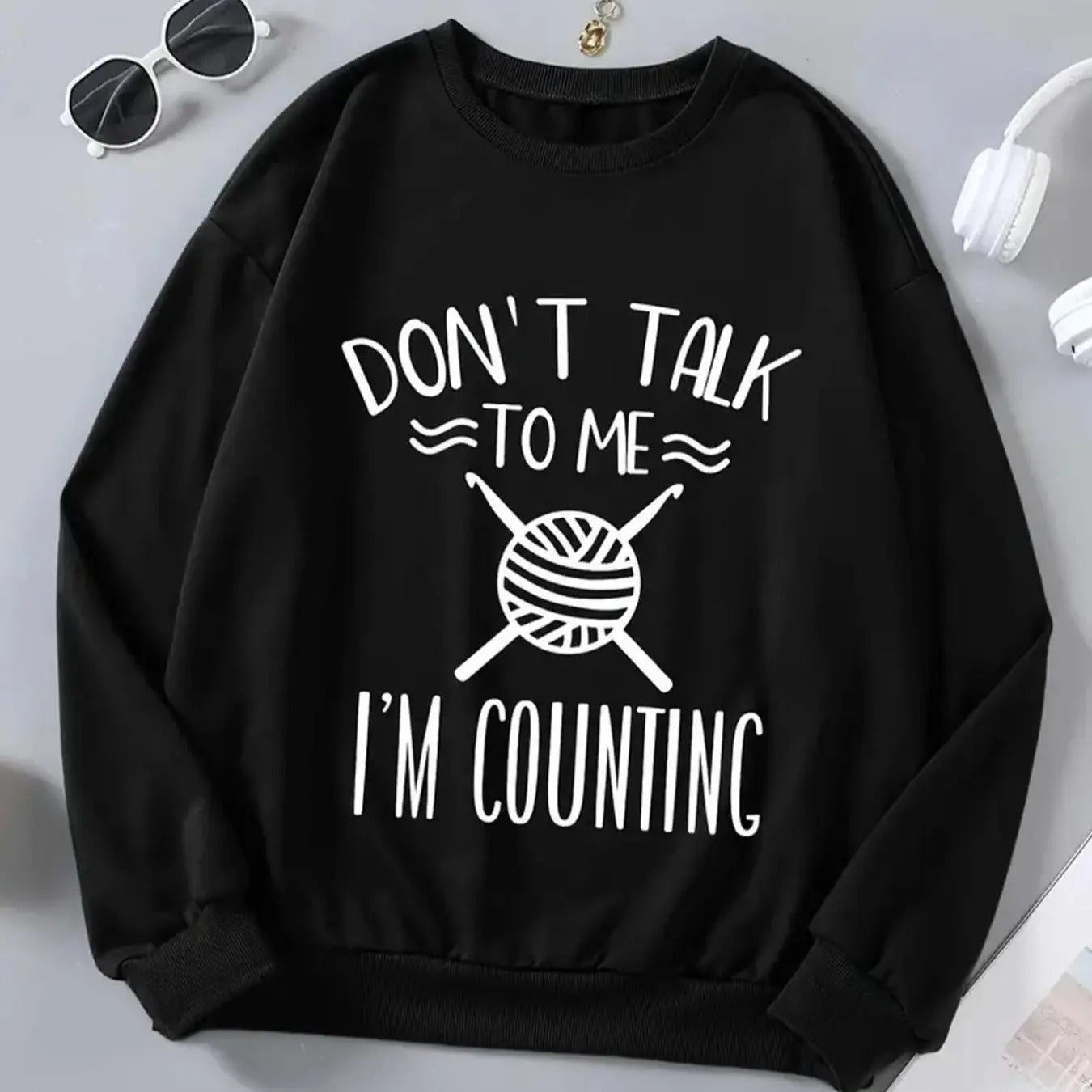Women's Letter Print Drop Shoulder Thermal Lined Sweatshirt, Casual Long Sleeve Round Neck Pullover for Fall & Winter,...