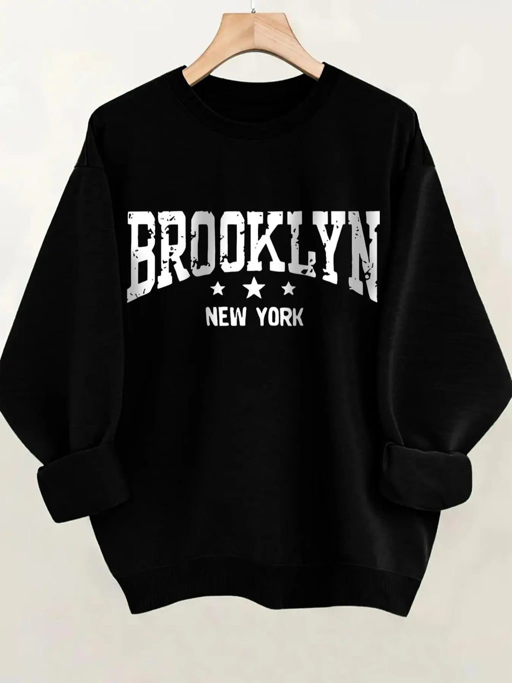 Women's Letter Print Round Neck Pullover, Fashion Casual Crew Neck Sweatshirt for Daily Holiday Outdoor Wear, Women...