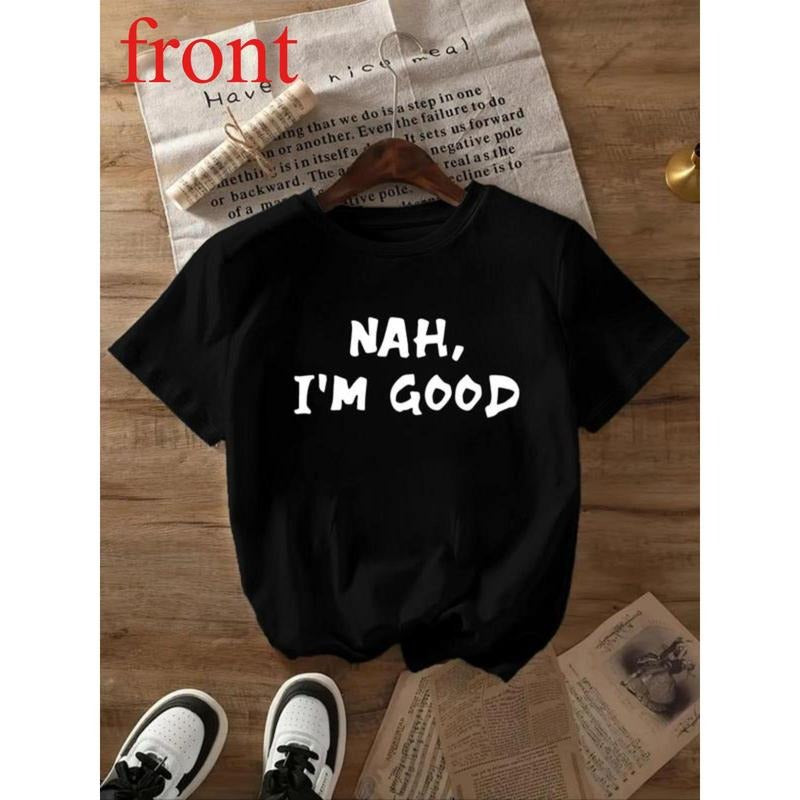 Women's Letter Print Round Neck Sports Tee, Casual Short Sleeve Crew Neck T-shirt for Daily Outdoor Wear, Ladies...