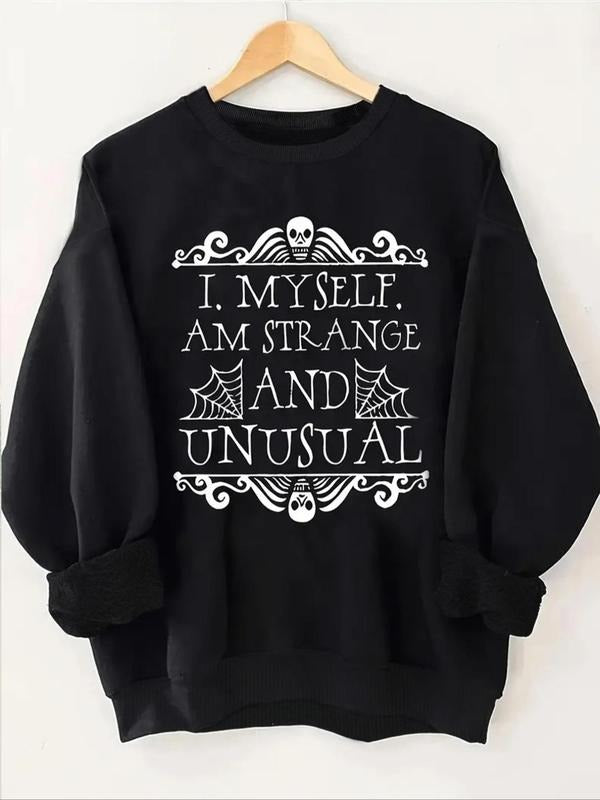 Women's Letter Print Round Neck Sweatshirt, Casual Long Sleeve Crew Neck Pullover for Fall & Winter, Women's Clothes for...