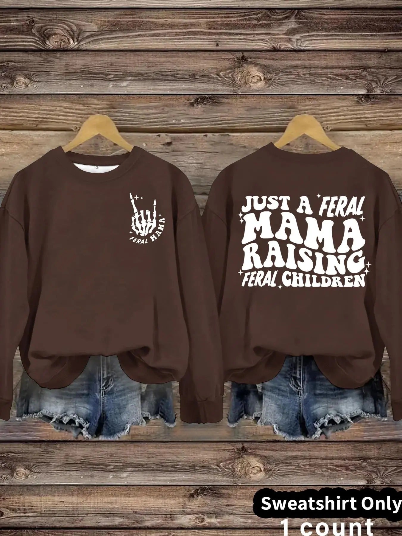 Women's Letter Print Round Neck Sweatshirt, Casual Long Sleeve Crew Neck Pullover for Spring & Fall, Fashion Women's Top...