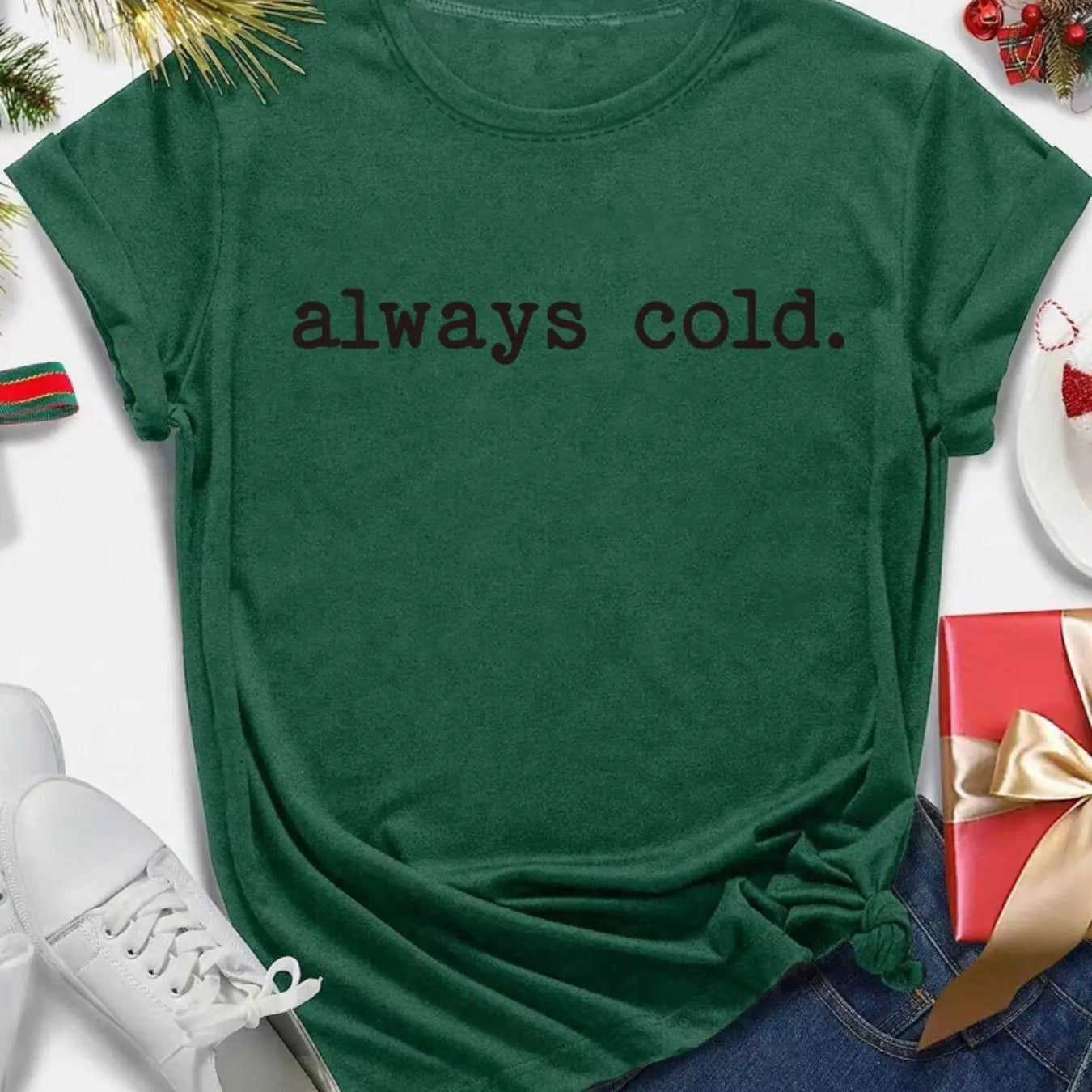Women's Letter Print Round Neck Tee, Casual Short Sleeve Crew Neck T-Shirt for Summer, Fashion Women's Top for Daily Wear...
