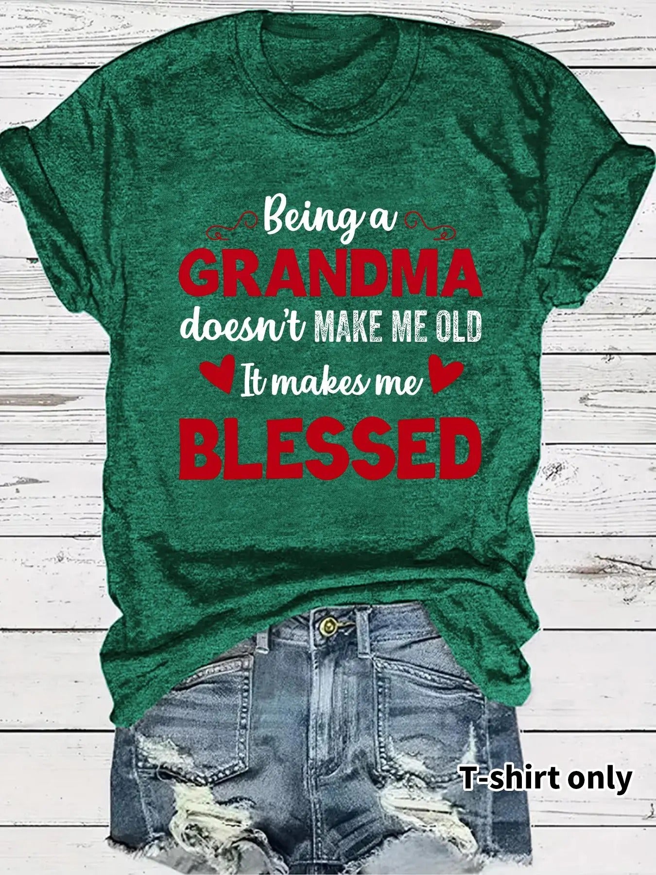 Women's Letter Print Round Neck Tee, Casual Short Sleeve Crew Neck T-Shirt for Summer, Fashion Women's Top for Daily Wear...