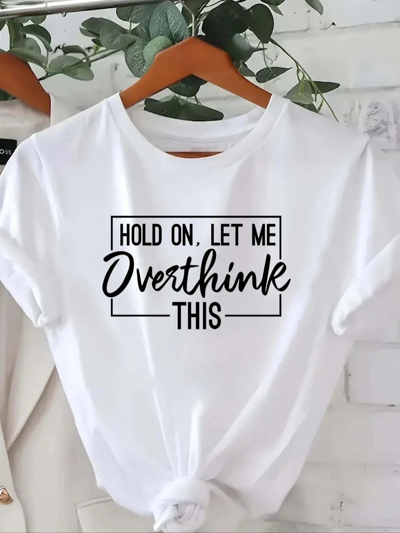 Women's Letter Print Round Neck Tee, Casual Short Sleeve Crew Neck T-shirt, Ladies Summer Outfit for Daily Wear style 03...
