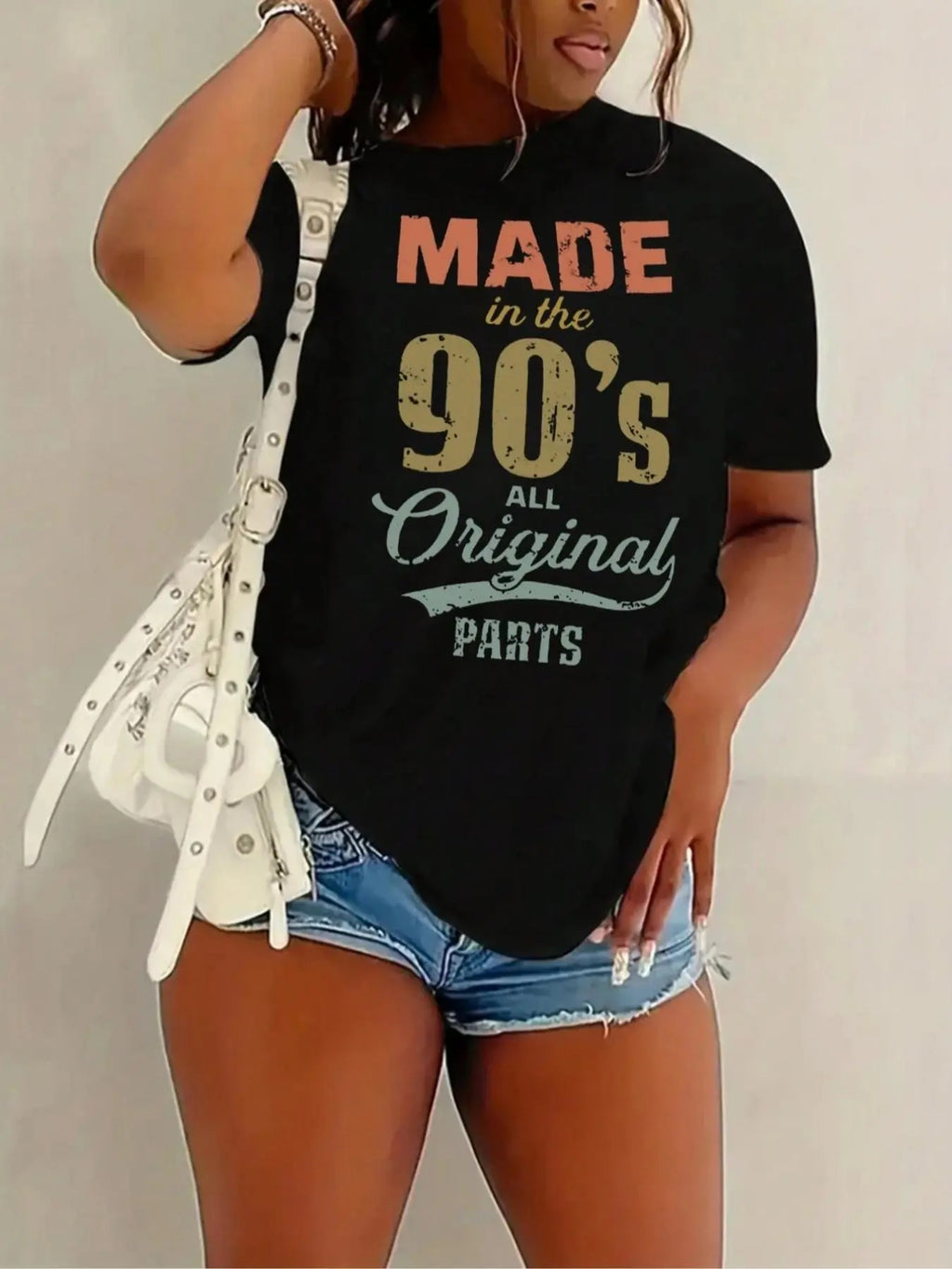 Women's Letter Print Round Neck Tee, Casual Short Sleeve T-shirt for Daily Wear, Ladies Summer Outfit Hoodie, Sweatshirt