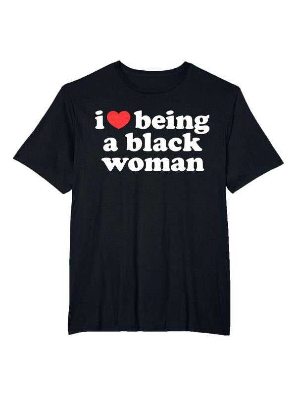 Women's Letter Print Round Neck Tee, Fashion Casual Crew Neck Short Sleeve T-shirt for Daily Holiday Vacation Outdoor...