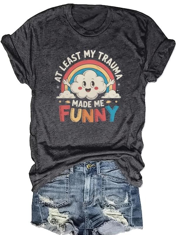 Women's Letter Print Round Neck Tee, Fashion Casual Crew Neck T-Shirt for Daily Holiday Vacation Outdoor Wear, Ladies...